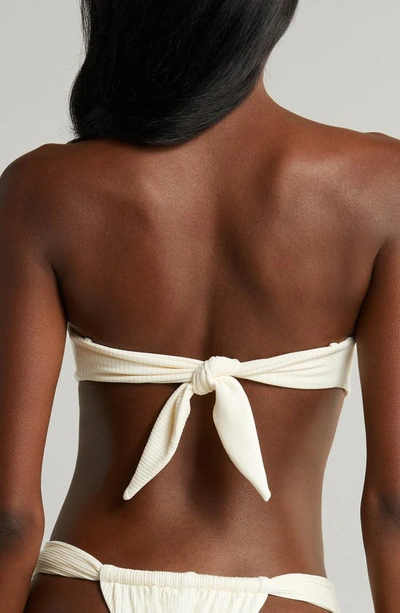 Montce Tori Bandeau Bikini Top In Cream Rib