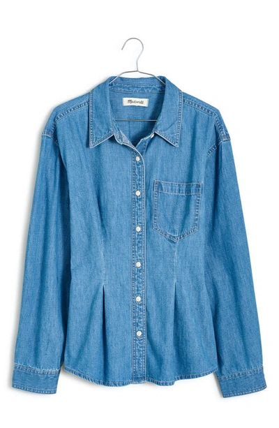Shop Madewell Fitted Denim Button-up Shirt In Winnset Wash