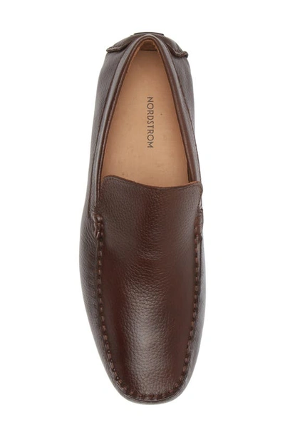 Shop Nordstrom Fletcher Driving Loafer In Brown Chocolate