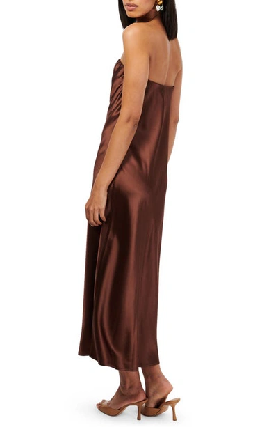 CAMI NYC NOELLE STRAPLESS SATIN DRESS 