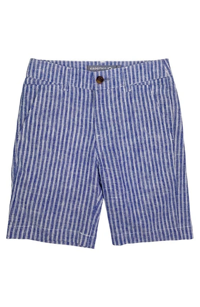 Shop Appaman Kids' Linen & Cotton Trouser Shorts In Cabana Stripe