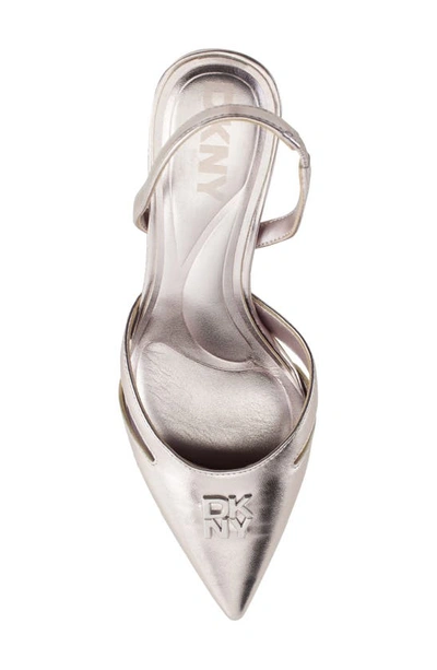 Dkny Glorianna Slingback Pointed Toe Pump In Metallic Pink