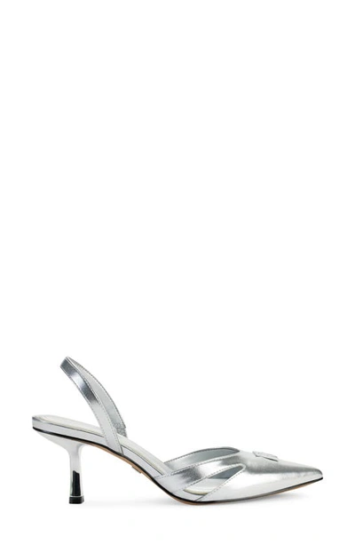 Dkny Glorianna Slingback Pointed Toe Pump In Silver