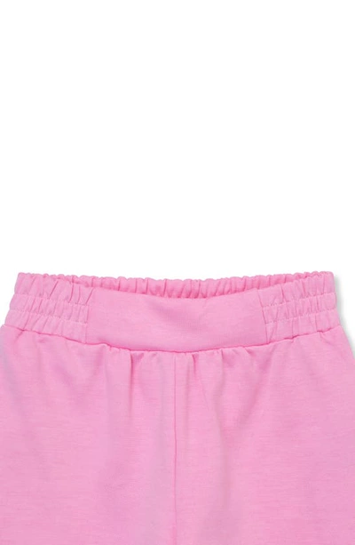 Shop Habitual Kids' Peplum Top & Shorts Set In Pink