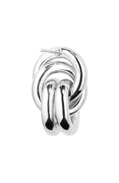 Lie Studio Vera Knot Tie Sterling Silver Earrings In Sterling Silver