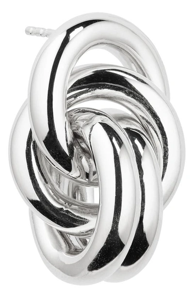 Lie Studio Vera Knot Tie Sterling Silver Earrings In Sterling Silver