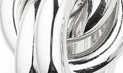 Lie Studio Vera Knot Tie Sterling Silver Earrings In Sterling Silver