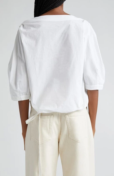 Shop Proenza Schouler Addison Puff Sleeve Cotton Poplin Top In White