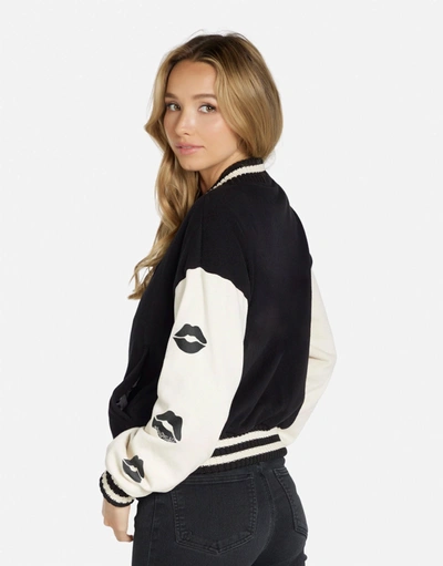 Lauren Moshi Taissa Mini Lips In Black/bone
