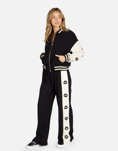Lauren Moshi Taissa Mini Lips In Black/bone