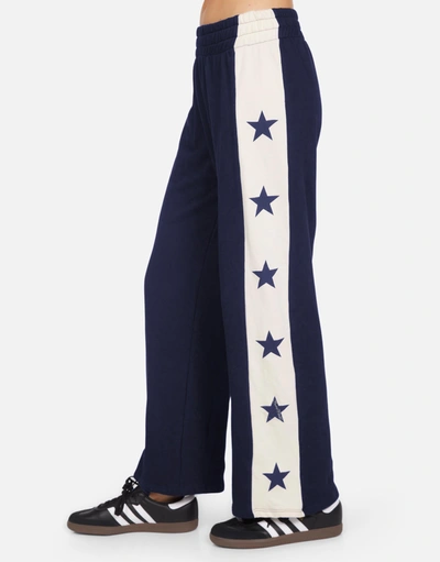 Shop Lauren Moshi Tawny Stars In Navy/ Bone