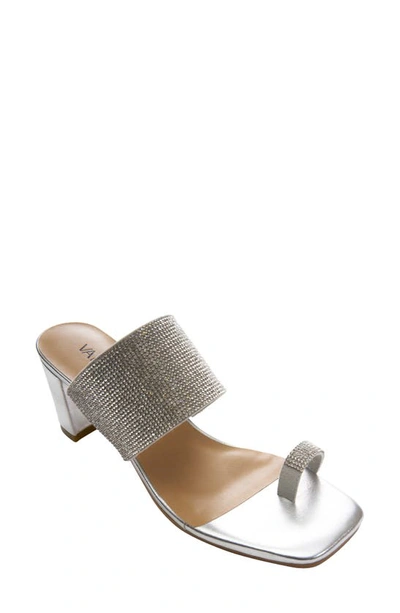 Shop Vaneli Moos Rhinestone Toe Loop Sandal In Ice