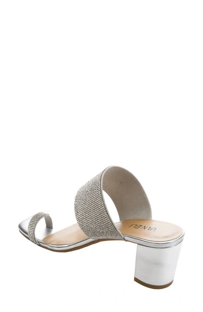 Vaneli Moos Rhinestone Toe Loop Sandal In Ice