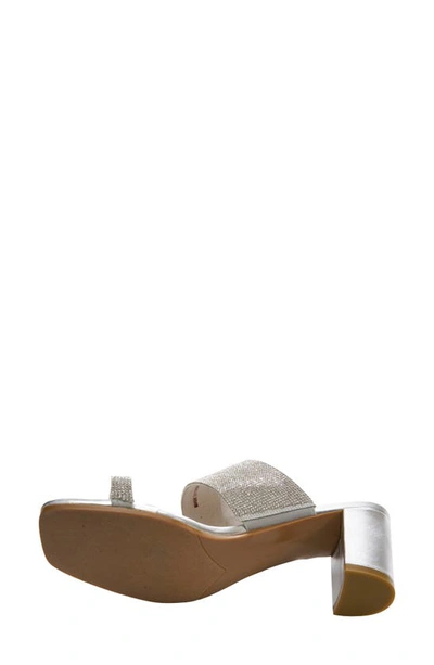 Vaneli Moos Rhinestone Toe Loop Sandal In Ice