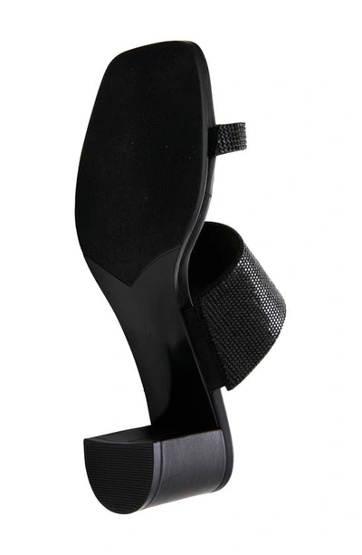 Vaneli Moos Rhinestone Toe Loop Sandal In Black