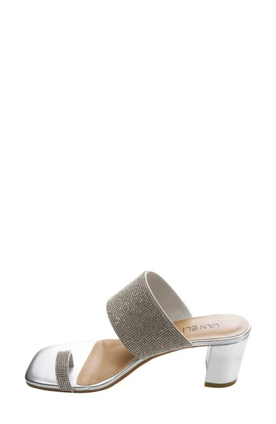 Vaneli Moos Rhinestone Toe Loop Sandal In Ice