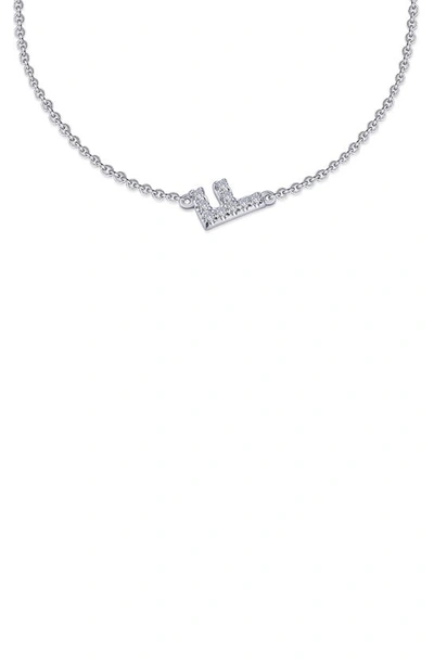 Shop Lafonn Simulated Diamond Pavé Initial Bracelet In Silver/ White F