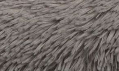 Shop Fringe Studio Faux Fur Pet Bed In Grey