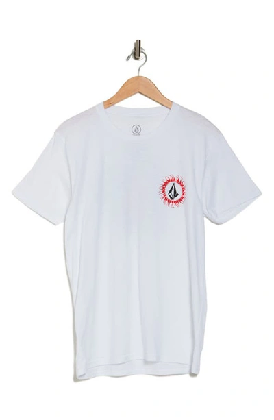 Shop Volcom Slammer Graphic T-shirt In White