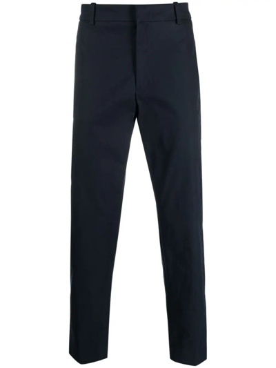 Shop Moncler Slim Trousers In Blue