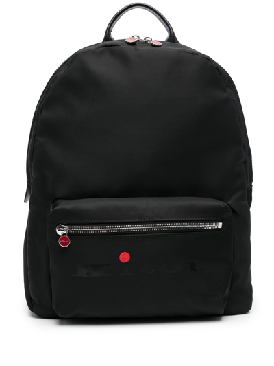 Shop Kiton Backpack With Print In Black