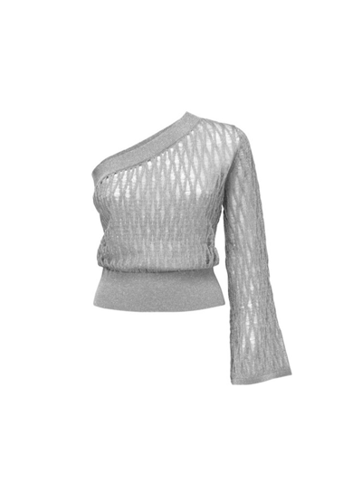Shop Federica Tosi Sweater In Metallic
