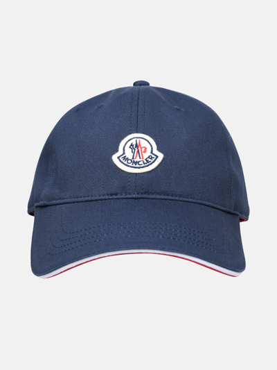 Shop Moncler Navy Cotton Hat