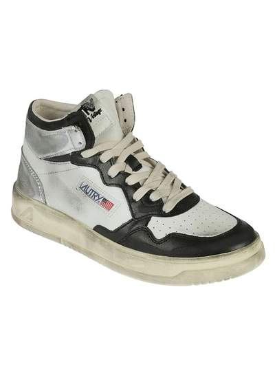 Shop Autry - High-top Sneakers In White Black Silver