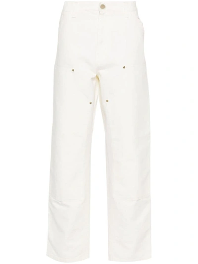 Shop Carhartt Wip Pocket Detail Trousers In White