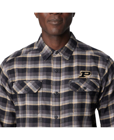 Shop Columbia Men's  Black Purdue Boilermakers Flare Gun Flannel Long Sleeve Shirt