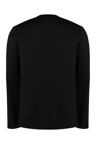 Shop Jil Sander Long Sleeve Cotton T-shirt In Black