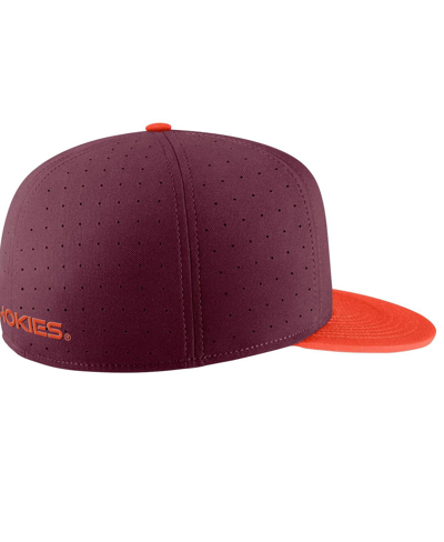 Shop Nike Men's  Maroon Virginia Tech Hokies Aero True Baseball Performance Fitted Hat