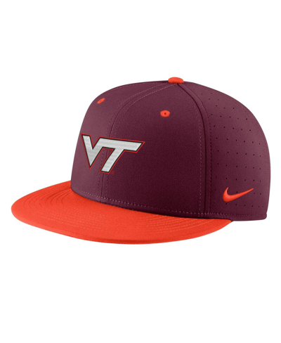 Shop Nike Men's  Maroon Virginia Tech Hokies Aero True Baseball Performance Fitted Hat
