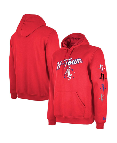 Shop New Era Men's  Red Houston Rockets 2023/24 City Edition Pullover Hoodie