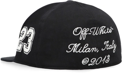 Shop Off-white Baseball Hat With Flat Visor In Black
