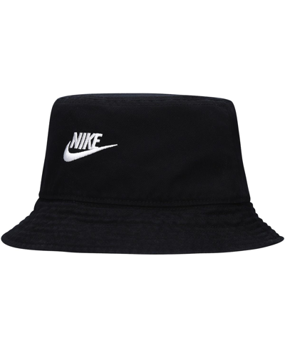 Shop Nike Men's And Women's  Distressed Apex Futura Washed Bucket Hat In Black