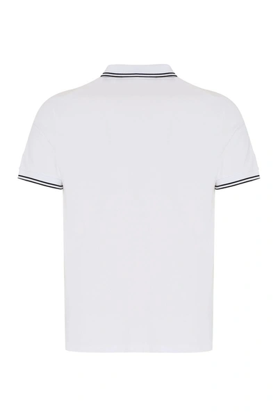 Shop Stone Island Cotton-piqué Polo Shirt In White