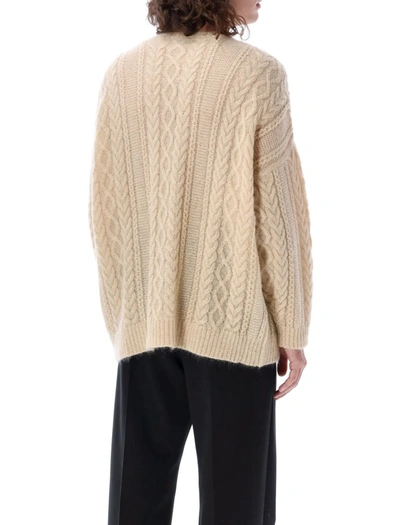Shop Undercover Cable Knit Sweater In Ivory