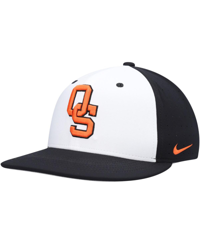 Shop Nike Men's  White Oklahoma State Cowboys Aero True Baseball Performance Fitted Hat