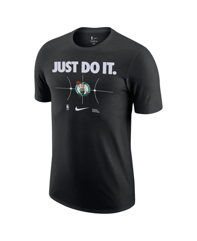Shop Nike Men's  Black Boston Celtics Just Do It T-shirt