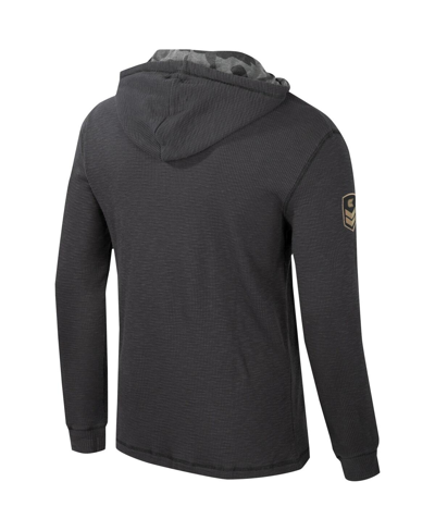 Colosseum Men's  Charcoal Kentucky Wildcats Oht Military-inspired Appreciation Henley Pullover Hoodie In Charcoal