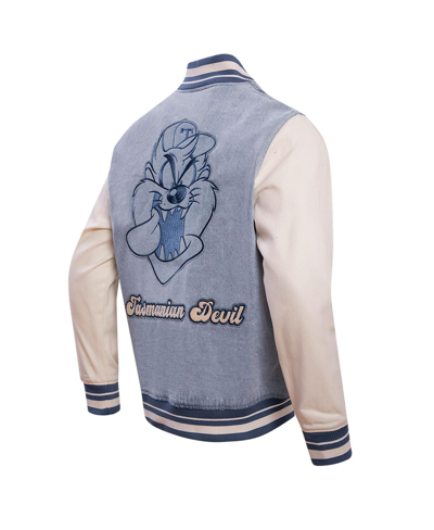 Shop Freeze Max Men's  Denim Looney Tunes Taz Full-snap Varsity Jacket