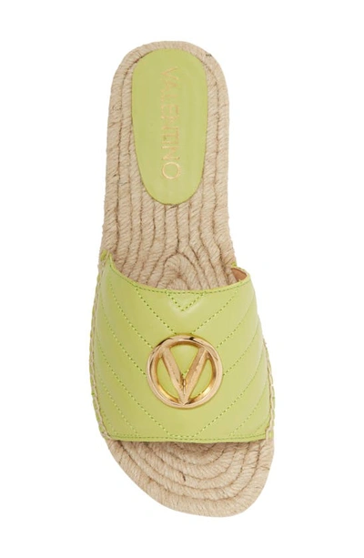 Shop Valentino By Mario Valentino Clavel Espadrille Slide Sandal In Lime