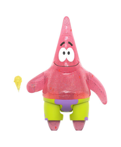 Shop Super 7 Spongebob Squarepants Spongebob And Patrick Bff 2-pack (glitter) Reaction Figures In Multi