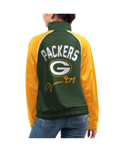 G-iii 4her By Carl Banks Women's  Green Green Bay Packers Showup Fashion Dolman Full-zip Track Jacket In Green