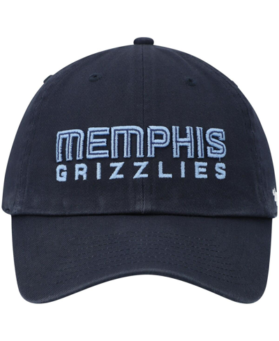 47 Brand Men's '47 Navy Memphis Grizzlies Clean Up Wordmark Adjustable Hat In Navy