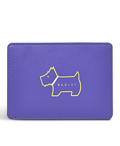 Shop Radley London Heritage Dog Outline Small Leather Travel Cardholder In Aurora