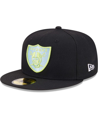 New Era Black Las Vegas Raiders Multi 59fifty Fitted Hat In Black