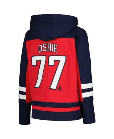 Outerstuff Youth Tj Oshie Red Washington Capitals Ageless Must-have V-neck Name And Number Pullover Hoodie In Red