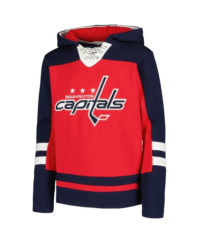 Outerstuff Youth Tj Oshie Red Washington Capitals Ageless Must-have V-neck Name And Number Pullover Hoodie In Red